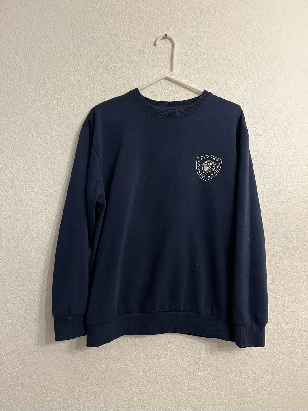 Cotton On Navy Crewneck Sweatshirt with Chest Crest